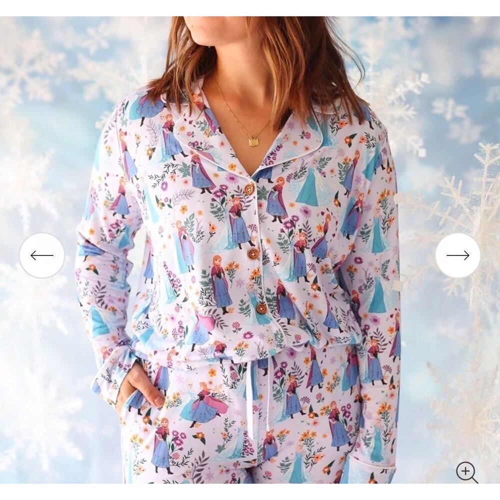 Posh Peanut Frozen Sisters Bamboo 2-piece Pajama Set Size Medium